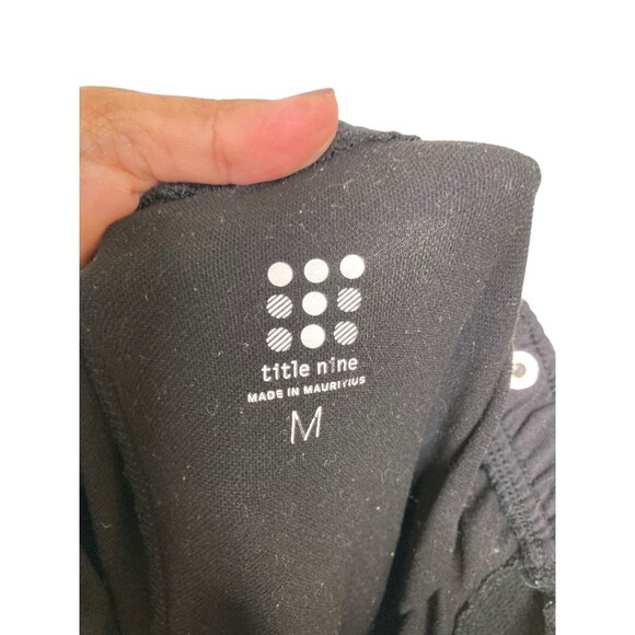 Title Nine Cold Killer Fleece Lined Black Performance Ankle Zip Pants Medium - Picture 10 of 15